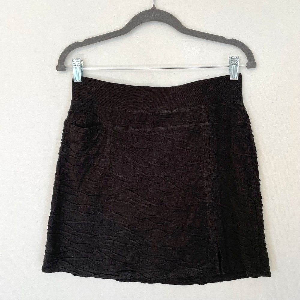 Toad & Co. Women’s Small Organic Cotton Textured Black Mini Skirt